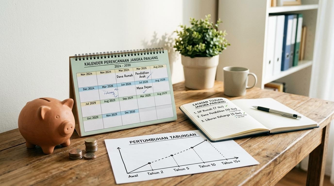 Kalender und Sparnotizen für langfristige Planung